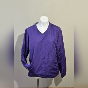 Cabelas Women's Size XL Purple Long Sleeve Nylon Windbreaker Pullover